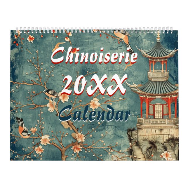 2026 elegant chinoiserie wall  calendar (Cover)