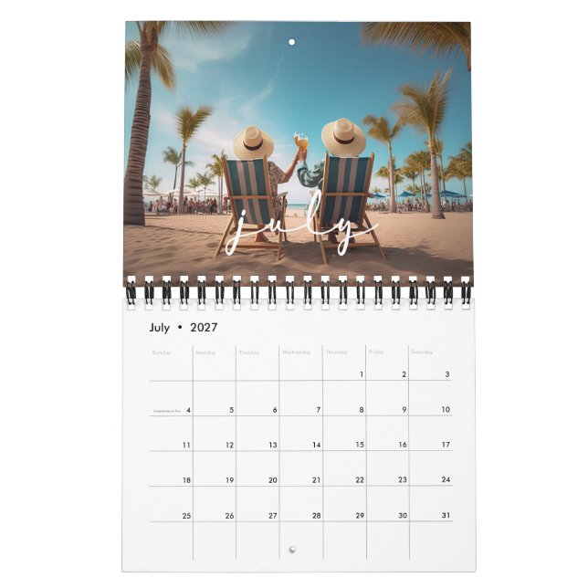 2026 Elegant Custom Photo Create Your Own Family  Calendar (Jul 2027)