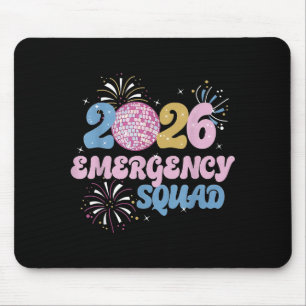 2026 Emergency Squad Er Nurse Happy New Year Disco Mouse Mat