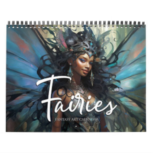 2026 Fairies 9 Black Fantasy Art Calendar