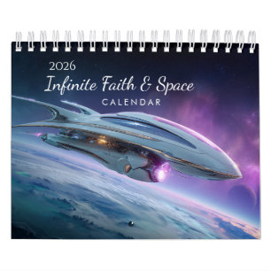 2026 Faith Biblical Verse Space Wall Calendar 
