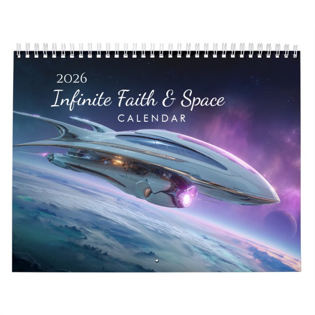 2026 Faith Biblical Verse Space Wall Calendar  (Cover)