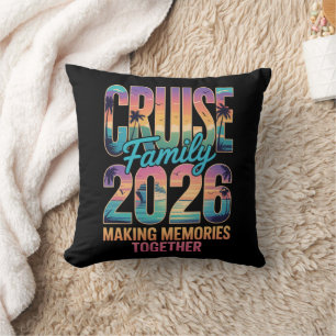 2026 Family Cruise Memory Throw Pillow