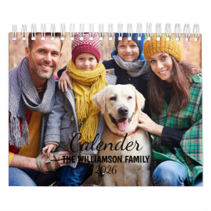 2026 Family Custom Family Photo Calendar