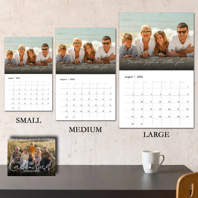 2026 Family Custom Photo Calendar (Just change the START DATE to the year/months you want - available in 3 sizes)