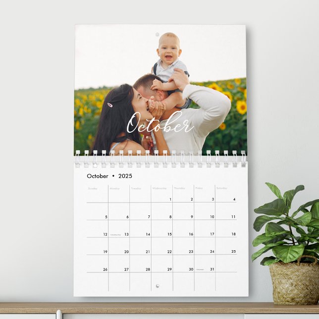 2026 Family Custom Photo Chic Script Calendar (Creator Uploaded)