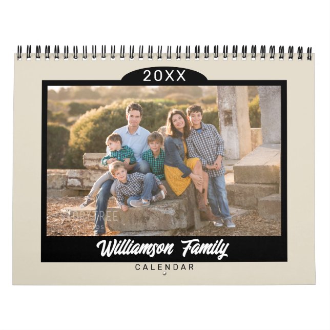 2026 Family Photo Modern Minimalist Calendar (Cover)