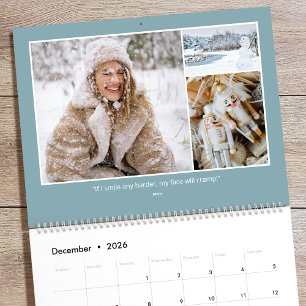 2026 Family Quotes & Funny Sayings Custom Photo Calendar