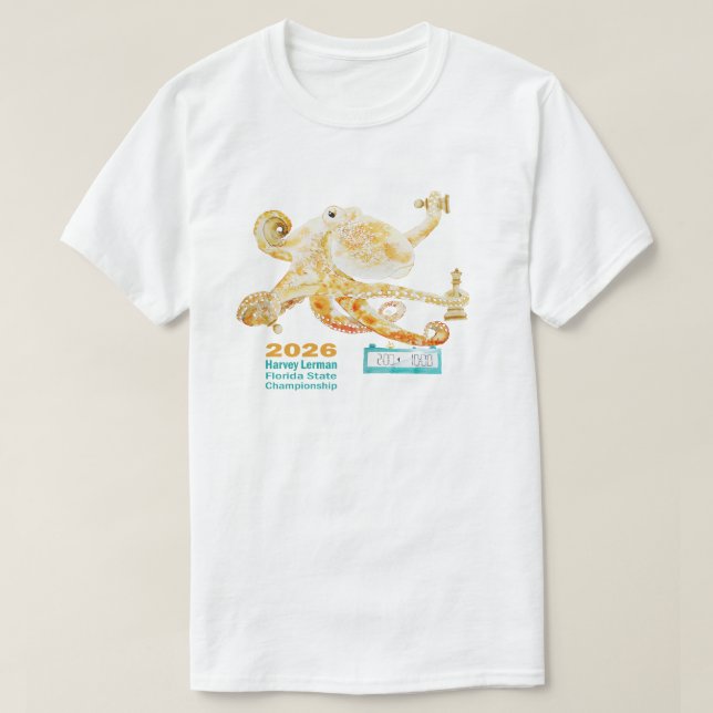 2026 Florida State Chess Championship Light Tee (Design Front)