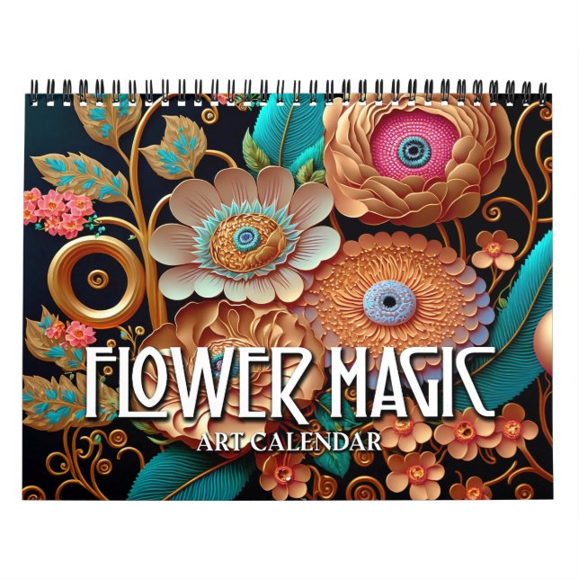 2026 Flower Magic 2 Stylised Flowers Art Calendar (Cover)