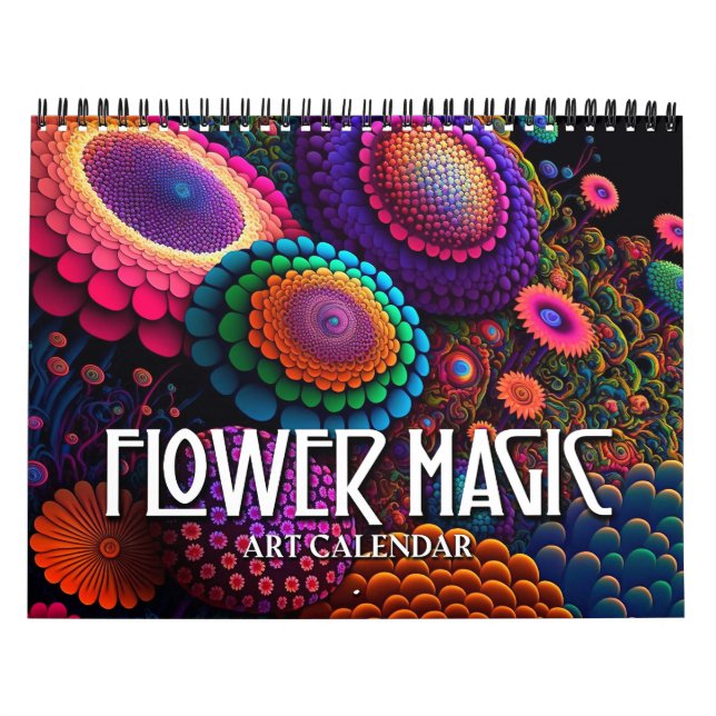 2026 Flower Magic Stylised Flowers Art Calendar (Cover)