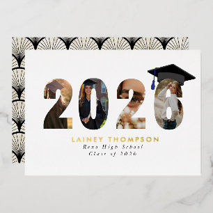 2026 Foil Typography Geometric Grad Announcement