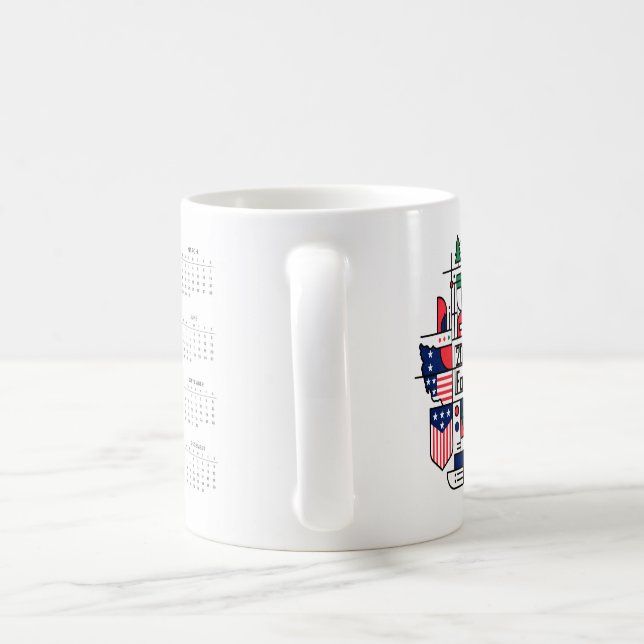 2026 Football Calendar USA, Canada, Mexico Coffee Mug (Handle)