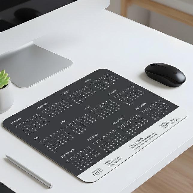 2026 Full Year Calendar Business Logo Promotional Mouse Mat (Creator Uploaded)