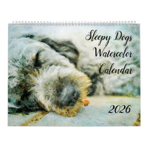 2026 Funny Lazy Sleepy Dog Puppy Antianxiety Gift Calendar