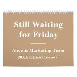 2026 Funny Office Countdown to Weekend Calendar
