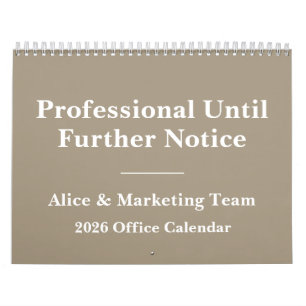2026 Funny Office Minimalist Humor Calendar
