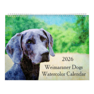 2026 Ghostly Weimaraner Dog Owner Lover Gift Calendar