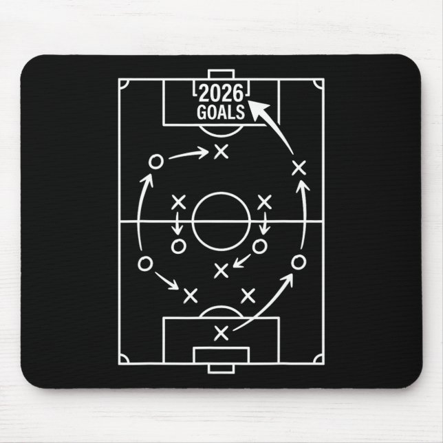 2026 Goals Soccer Strategy  Mouse Mat (Front)