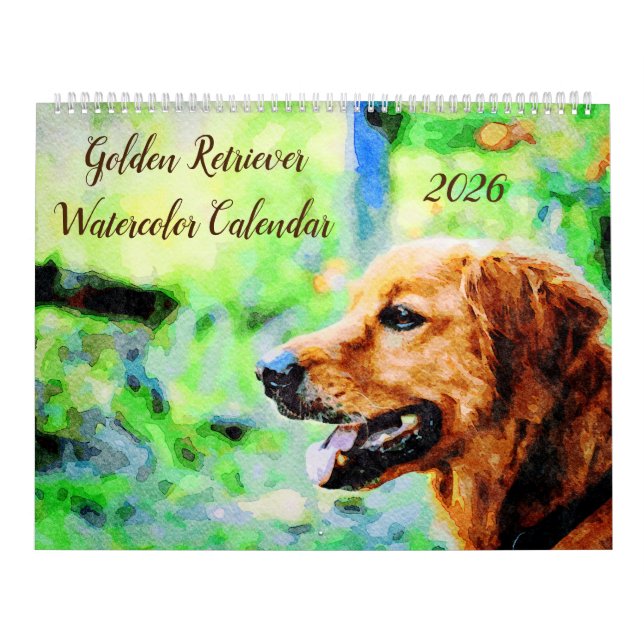 2026 Golden Retriever Dogs Golden Owner gift Calendar (Cover)