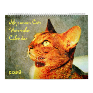 2026 Gorgeous Abyssinian Cat Lovers Gift Calendar