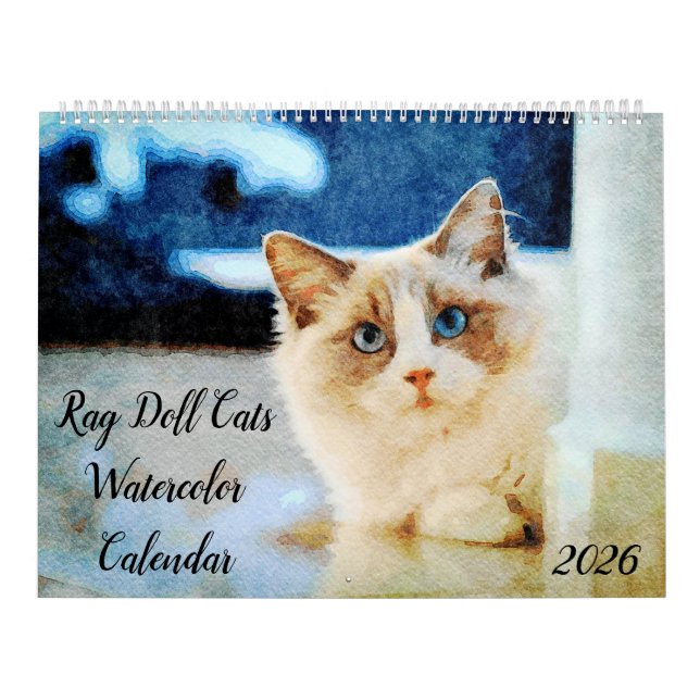 2026 Gorgeous Rag Doll Cat Mam Lover Owner Gift Calendar (Cover)
