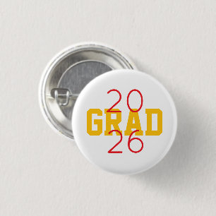 2026 GRAD Custom School Colours Fun 3 Cm Round Badge