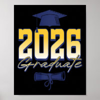2026 Graduate Graduation Cap Diploma Premium Tri-b