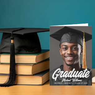 2026 Graduate Photo Bold Folded Graduation Announcement