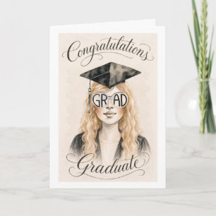 2026 Graduation Card Girl 