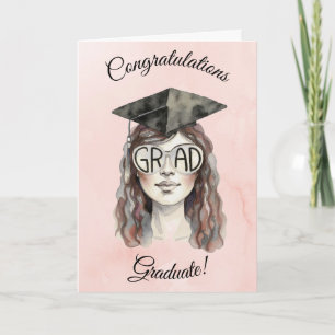 2026 Graduation Card Girl