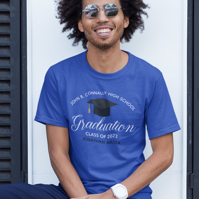 2026 Graduation Custom High School Senior Blue T-Shirt (Creator Uploaded)