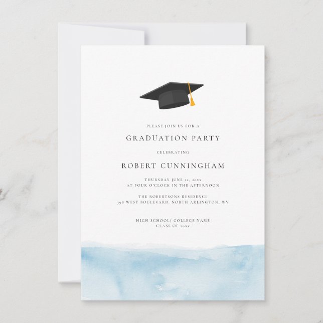 2026 Graduation Minimalist Grad Party Invitation (Front)