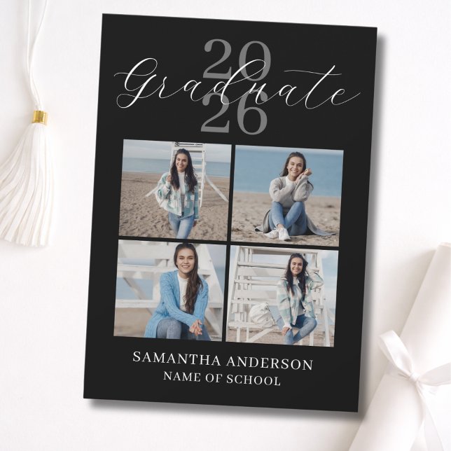 2026 Graduation Photo Modern Script  Announcement (Creator Uploaded)