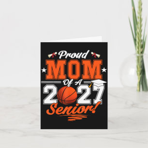 2026 graduation proud mom of a basketball senior card