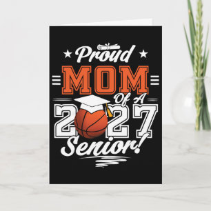 2026 Graduation Proud Mum Of A Basketball Senior _ Card