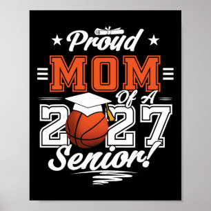 2026 Graduation Proud Mum Of A Basketball Senior _ Poster