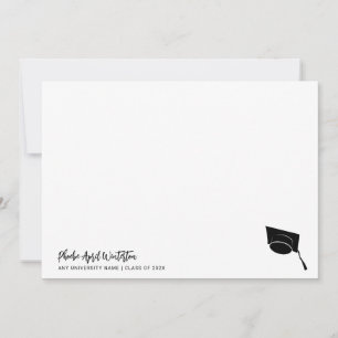 2026 Graduation Simple Typography Grad Cap Card