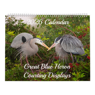 2026 Great Blue Heron Courting Displays Calendar