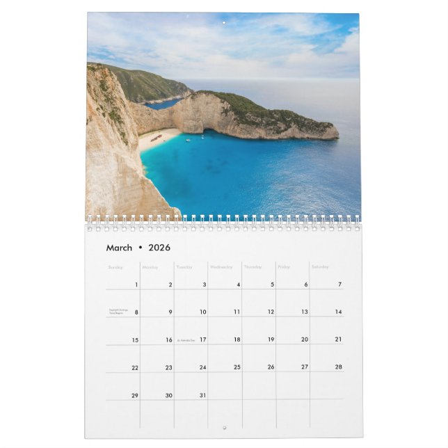 2026 Greece Travel Photography Greek Landscape Calendar (Mar 2026)