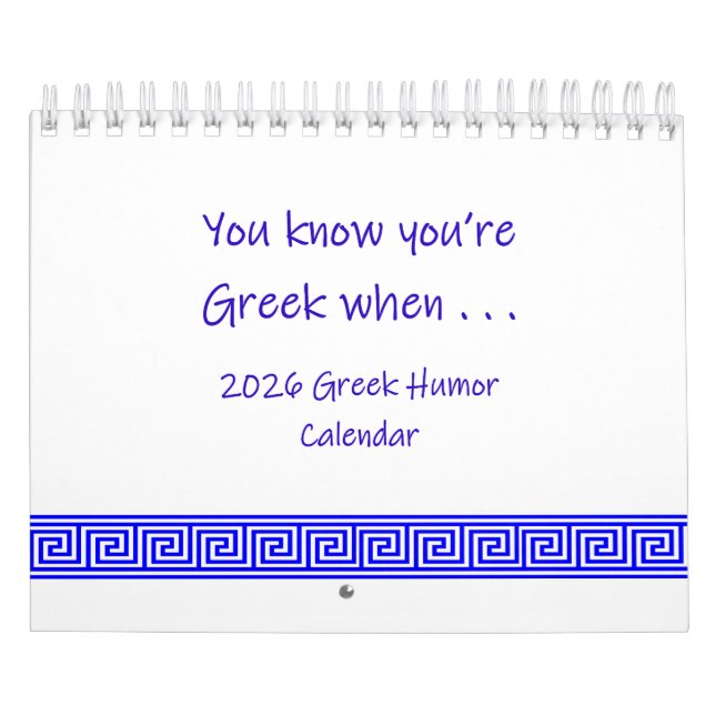 2026 Greek Humour Calendar (Cover)