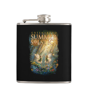 2026 Greensboro Summer Solstice Festival Souvenir Hip Flask