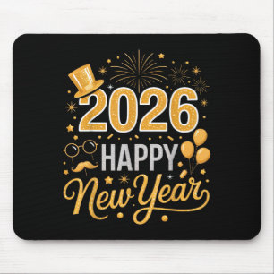 2026 Happy New Year Celebration For Party Enthusia Mouse Mat
