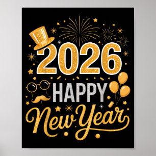 2026 Happy New Year Celebration For Party Enthusia Poster