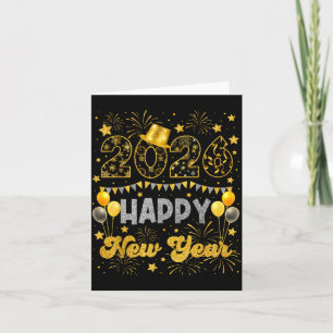 2026 Happy New Year Eve Celebration Firework Men W Card
