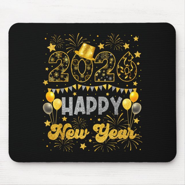 2026 Happy New Year Eve Celebration Firework Men W Mouse Mat (Front)