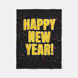 2026 Happy New Year Family Matching New Year Party Fleece Blanket