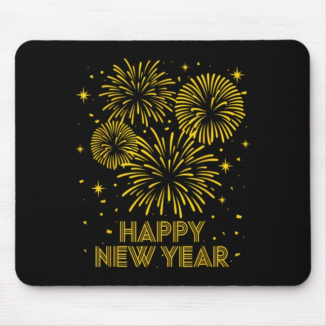 2026 Happy New Year Firework New Year&#x27;s Eve Party  Mouse Mat (Front)