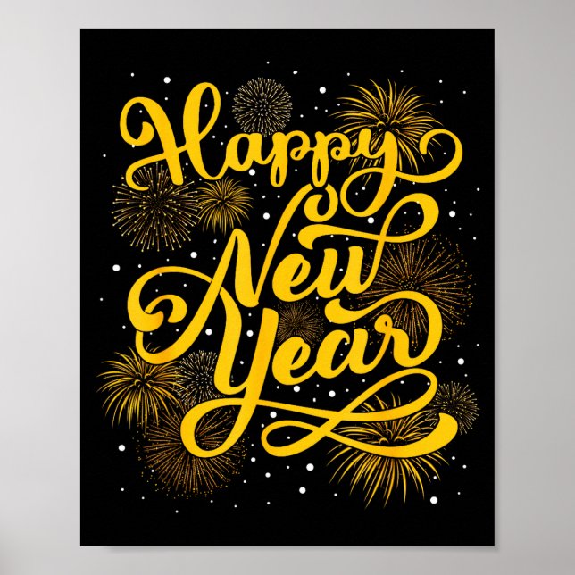 2026 Happy New Year Firework New Year's Eve Party  Poster (Front)