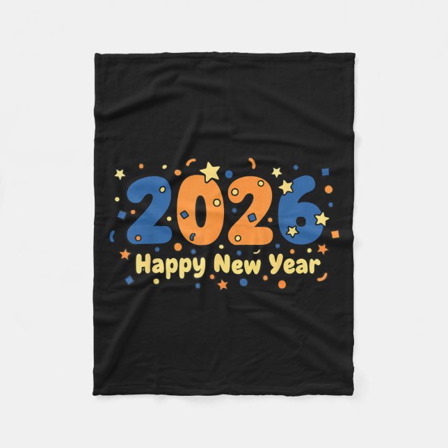 2026 Happy New Year Fireworks Celebration  Fleece Blanket (Front)